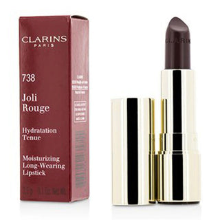CLARINS Joli Rouge Lipstick –– 738 Royal Plum –– 0.1 oz