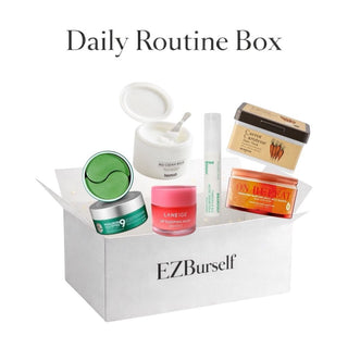 Daily Routine Beauty Box | Complete Korean Skincare Set with Cleansing Balm, Eye Patches & Moisturizer (6-Piece Kit)