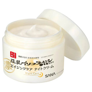 SANA Nameraka Honpo Soy Milk Wrinkle Night Cream with Pure Retinol 50g | Anti-Aging Night Treatment | Made in Japan