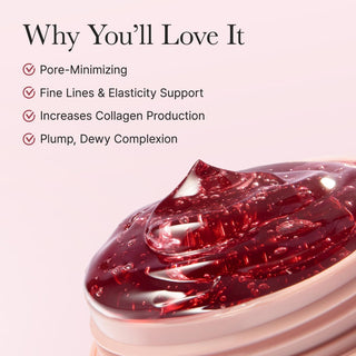 Overnight Red Smoothie Face Mask Serum, Glowing & Soothing with 30% red collagen, Niacinamide, Peptide, Vitamin E