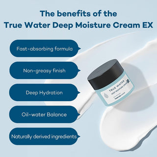 True Water Deep Moisture Cream EX - Hyaluronic Acid Moisturizer 2.81 Fl Oz (80ml) - EZByourself