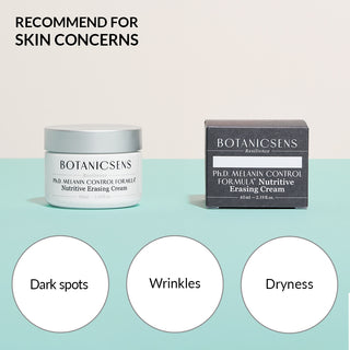 BOTANICSENS Ph.D. MELANIN CONTROL FORMULA Nutritive Erasing Cream