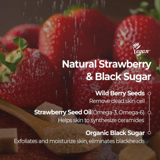 SKINFOOD BLACK SUGAR STRAWBERRY MASK WASH OFF 3.52 oz
