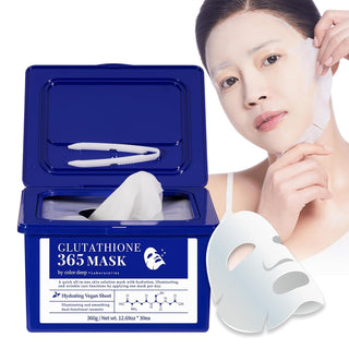 Deep Glutathione 365 Face Mask | 99% Pure Vegan Sheet Mask - 30 Pack