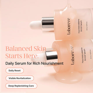 Laboreve PeachMicrobiome 84 EGF Serum - Peach Growth Factor Anti-Aging Serum 1.01 fl oz (30 ml)