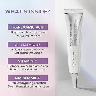 Mary&May Tranexamic Acid + Glutathione Eye Cream - Powerful Antioxidant, Reduces