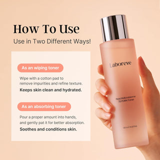 Laboreve PeachMicrobiome 78 PDRN Toner - Vegan Peach PDRN Skin Barrier Toner 4.22 oz (125 ml)