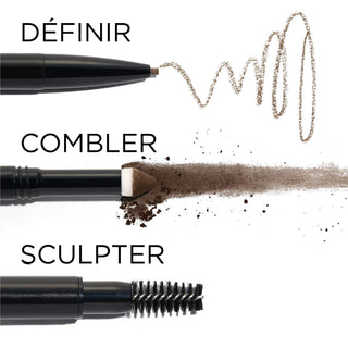 Elizabeth Arden Beautiful Color Brow Perfector | Dual-Ended Precision Brow Pencil & Brush | 04 Brown, 0.01 oz
