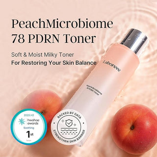 Laboreve PeachMicrobiome 78 PDRN Toner - Vegan Peach PDRN Skin Barrier Toner 4.22 oz (125 ml)