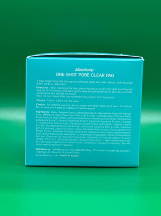 ABSOLOOP One Shot Pore Clear Toner Pad 4.9 oz