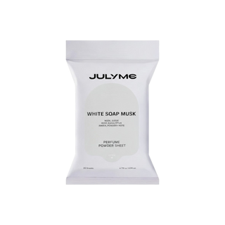 JULYME Powder Deodorant Body Wipes – White Soap Musk (20 Sheets, 116g)