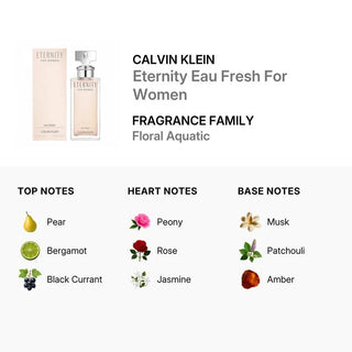 CALVIN KLEIN Eternity Eau Fresh For Women Eau de Parfum Spray 3.3 oz