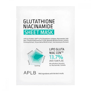 Glutathione Niacinamide Sheet Mask 0.85 fl oz (25 ml)