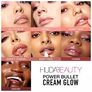 Huda Beauty Sweet Nudes Power Bullet Cream Glow Lipstick Amore