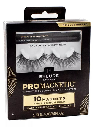 Pro Magnetic Black Eyeliner And Eyelashes Faux Mink Wispy No 10 0.084 fl oz (25 ml)