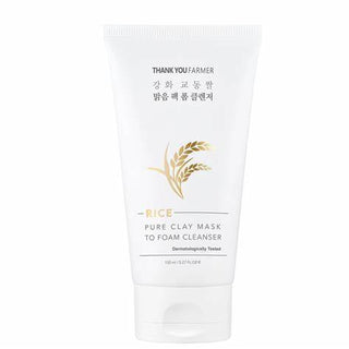 THANK YOU FARMER Rice Pure Clay Mask to Foam Cleanser