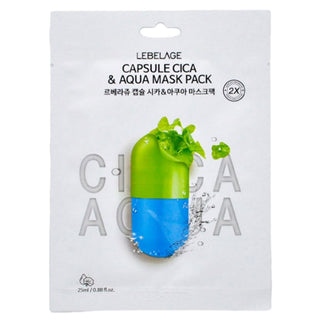 Cica and Aqua Capsule Mask Pack Set 0.88 fl  oz (25ml)